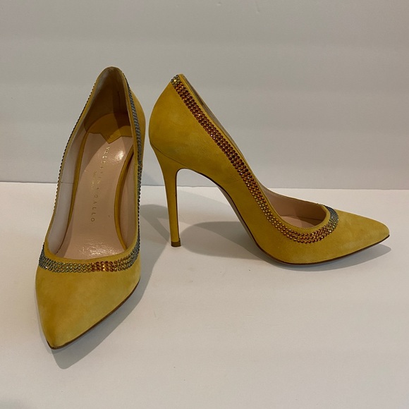 Valentina Gallo Hand Made Suede High heels with Swarovski New